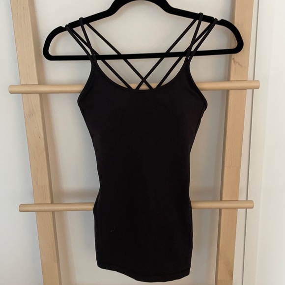 Lululemon black Everlux strappy tank - Picture 1 of 3